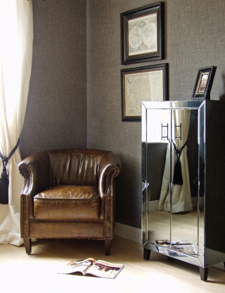 Vintage leather club chair £750, Rose & Grey