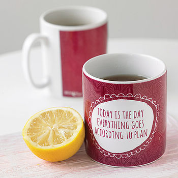 'Today Is The Day' mug by Bread & Jam £8.50, Not on the High Street