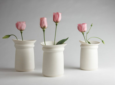 Choker vases £50 each, Jo Davies London